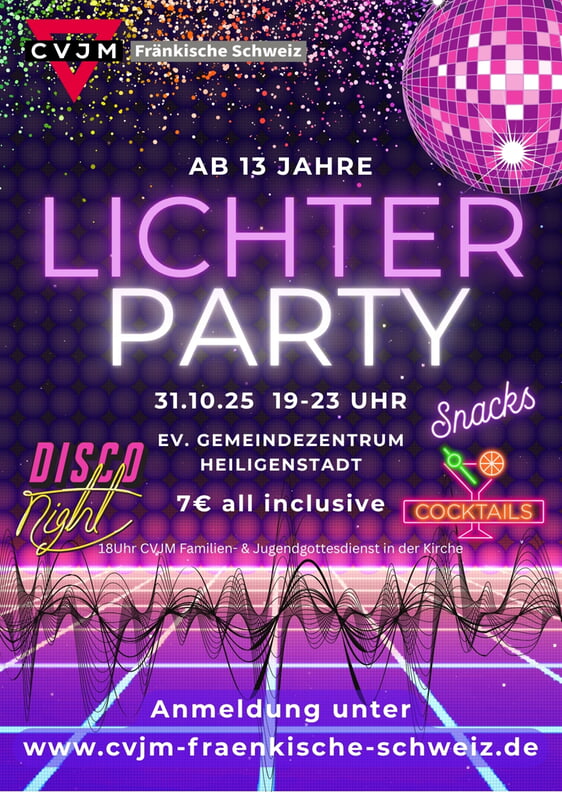 Jugendliche Lichter-Party 2025